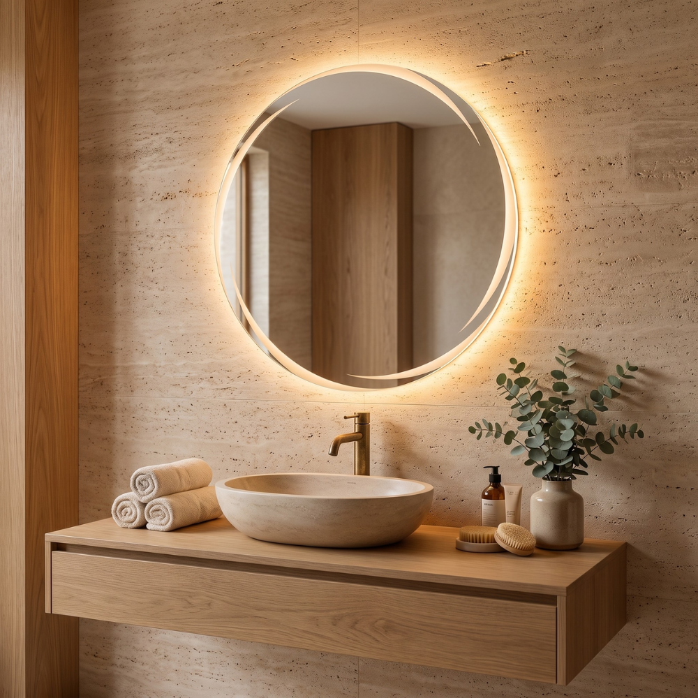 Miroir LED salle de bain Celeste (Collection Cosmos) — vue d'ambiance 1