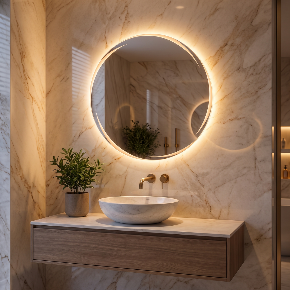 Miroir LED salle de bain Celeste (Collection Cosmos) — vue d'ambiance 2