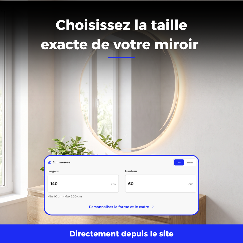 Miroir LED salle de bain Celeste (Collection Cosmos) — vue d'ambiance 5