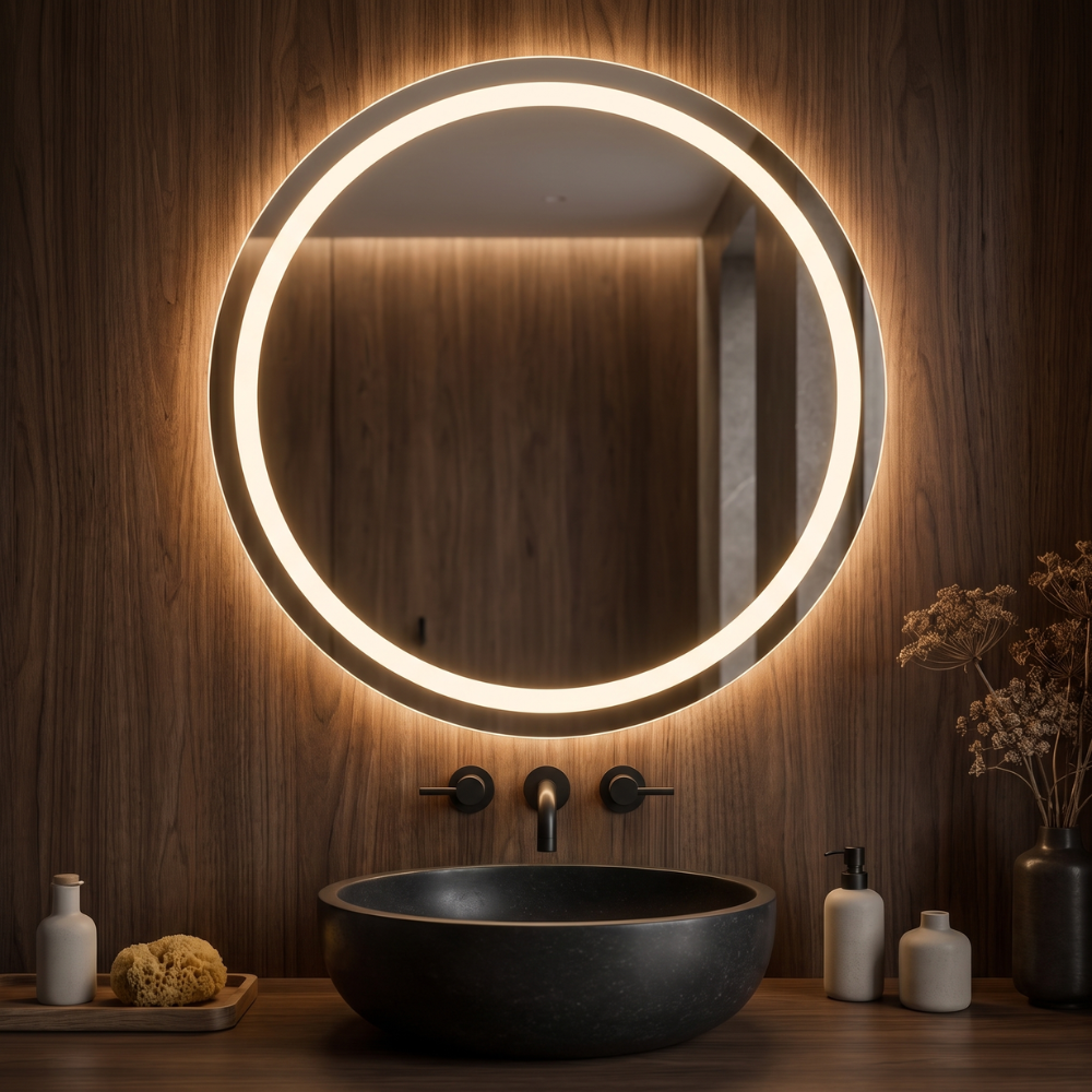 Miroir LED salle de bain Eclipse (Collection Cosmos) — vue d'ambiance 1