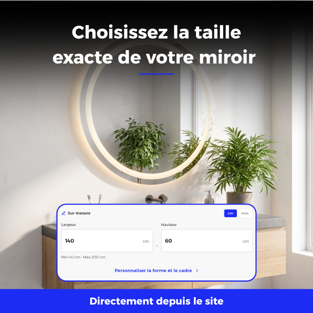 Miroir LED salle de bain Eclipse (Collection Cosmos) — vue d'ambiance 5