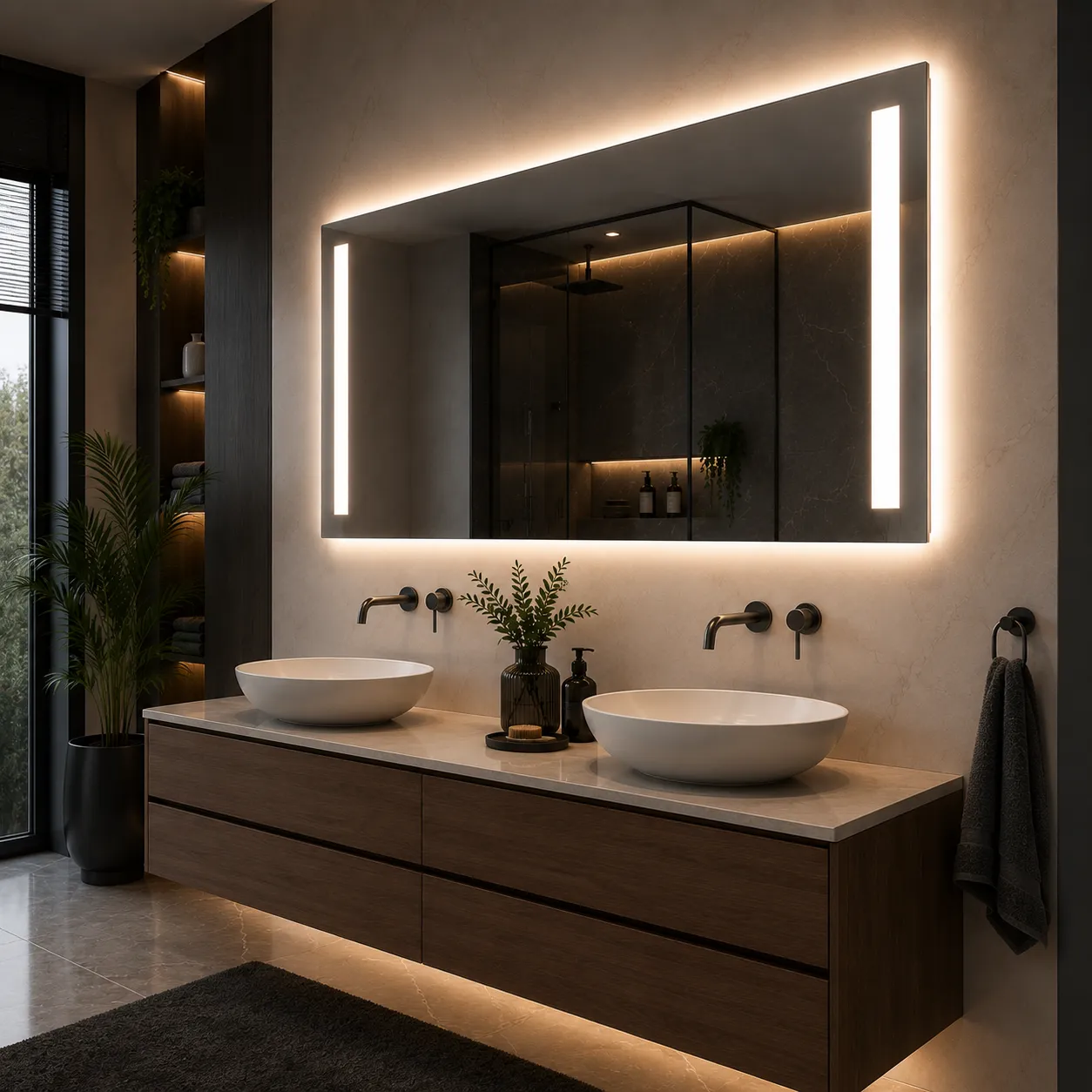 Miroir LED KEPLER (Collection Cosmos) — vue d'ambiance 1