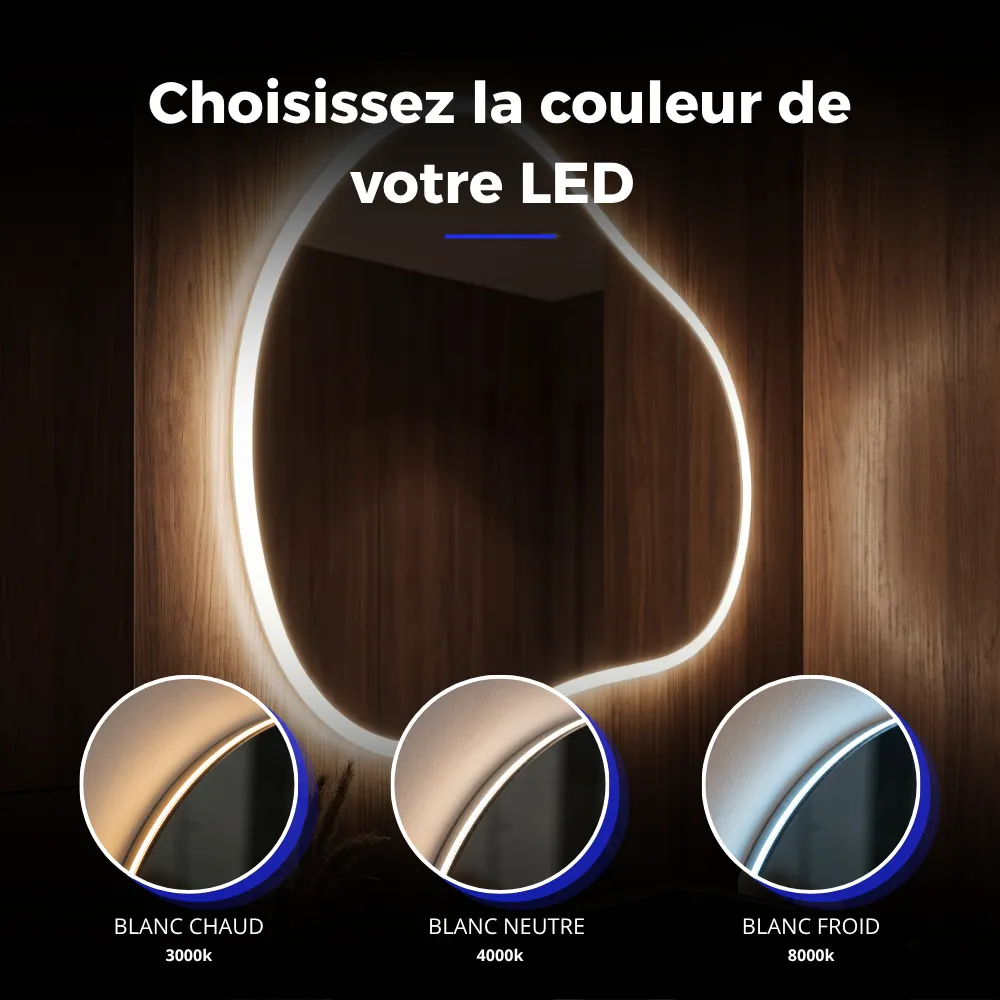 Miroir LED salle de bain Altaire (Collection Cosmos) — vue d'ambiance 3