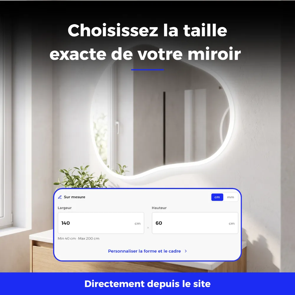 Miroir LED salle de bain Altaire (Collection Cosmos) — vue d'ambiance 5
