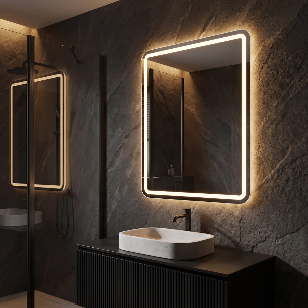 Miroir LED salle de bain Cosmo (Collection Cosmos) — vue d'ambiance 2