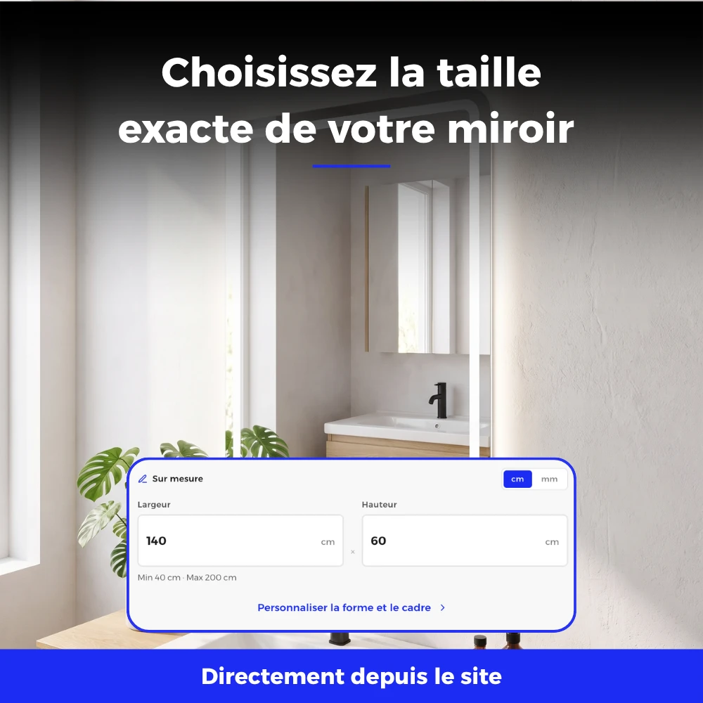 Miroir LED salle de bain Cosmo (Collection Cosmos) — vue d'ambiance 5