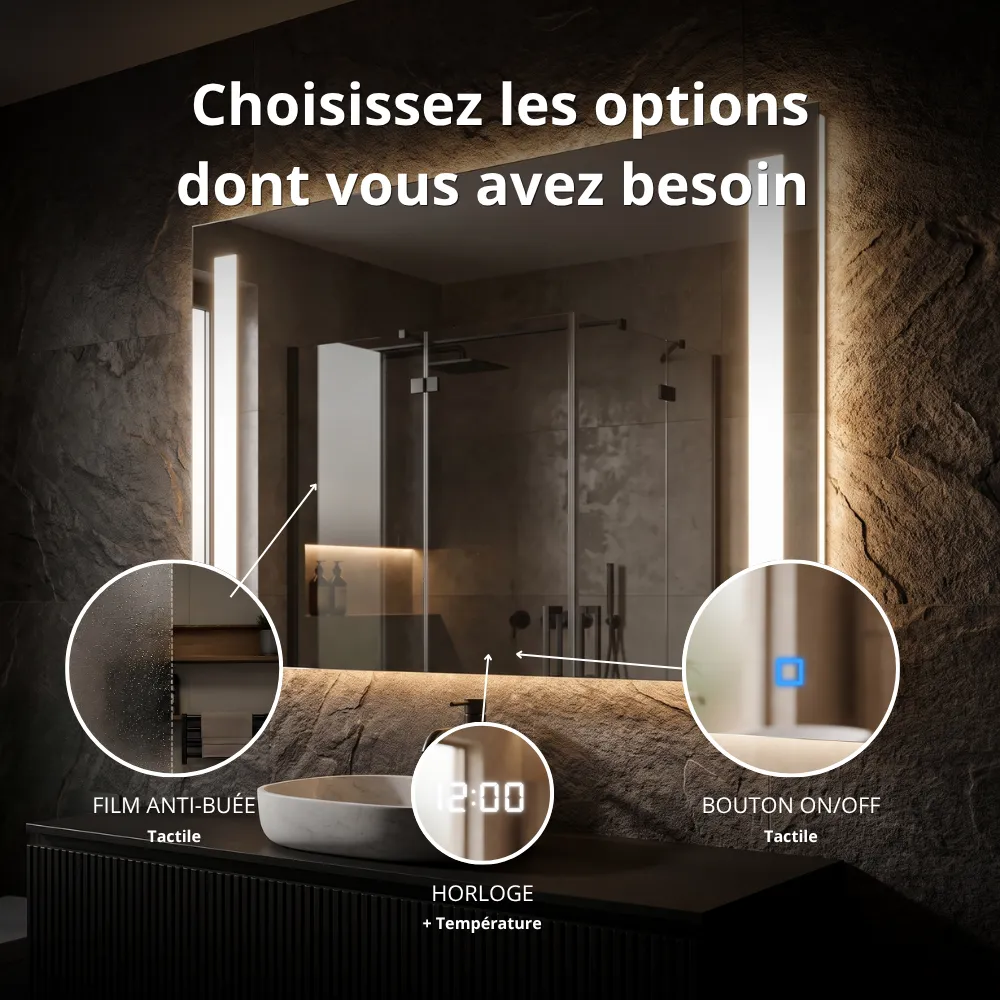 Miroir LED KEPLER (Collection Cosmos) — vue d'ambiance 4