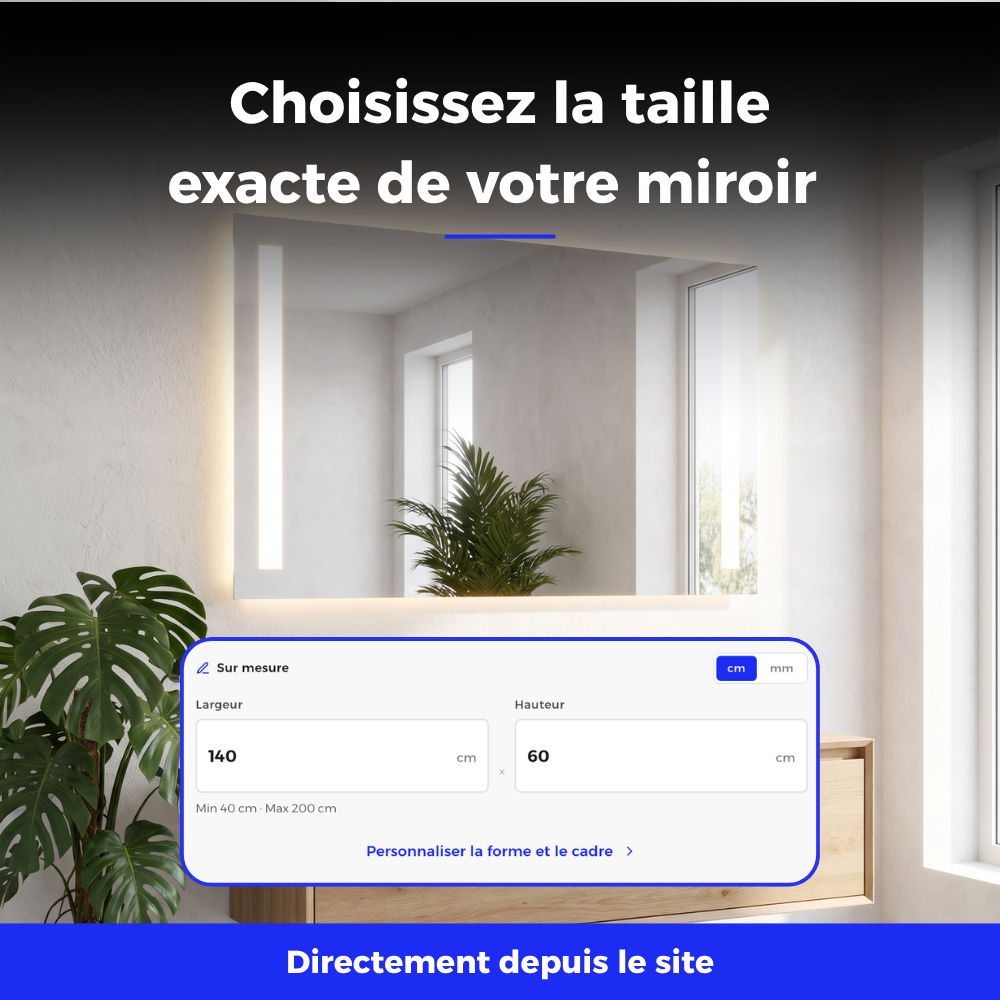 Miroir LED salle de bain Kepler (Collection Cosmos) — vue d'ambiance 5