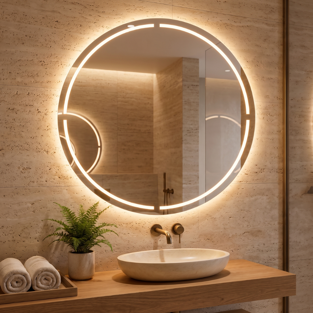 Miroir LED salle de bain Lumis (Collection Cosmos) — vue d'ambiance 2