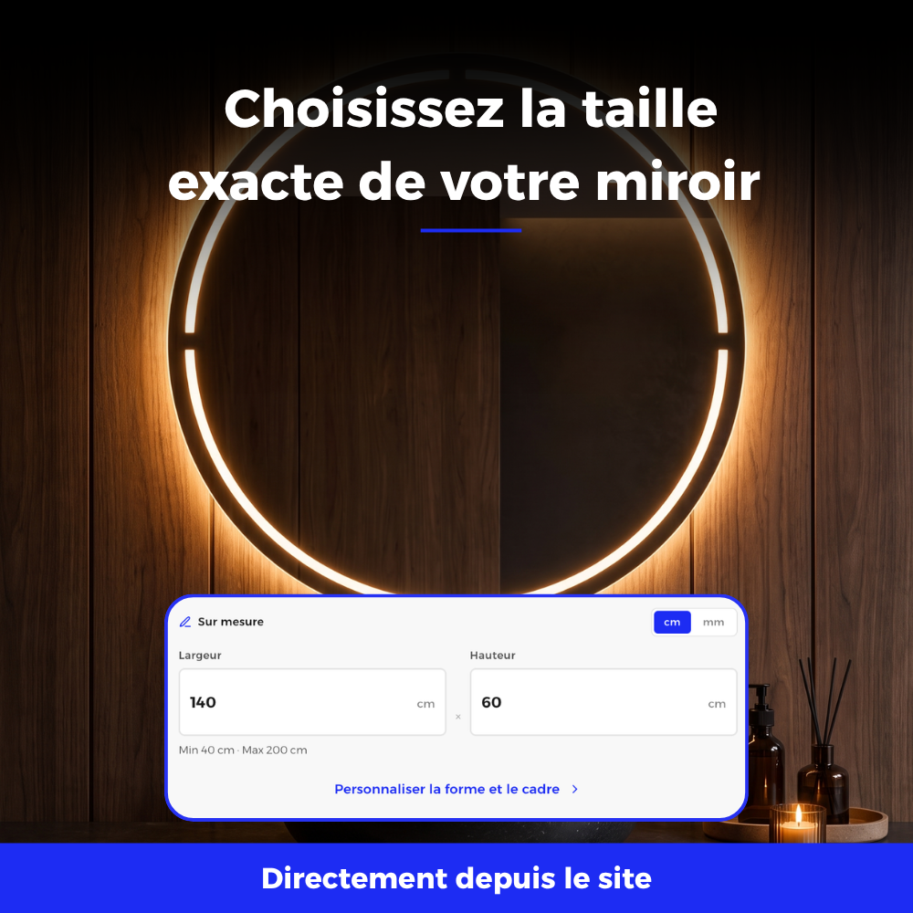 Miroir LED salle de bain Lumis (Collection Cosmos) — vue d'ambiance 5