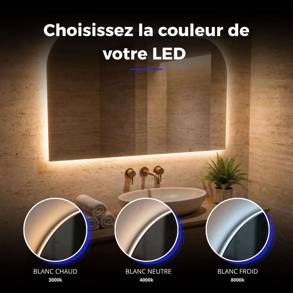 Miroir LED salle de bain Noctis (Collection Cosmos) — vue d'ambiance 3
