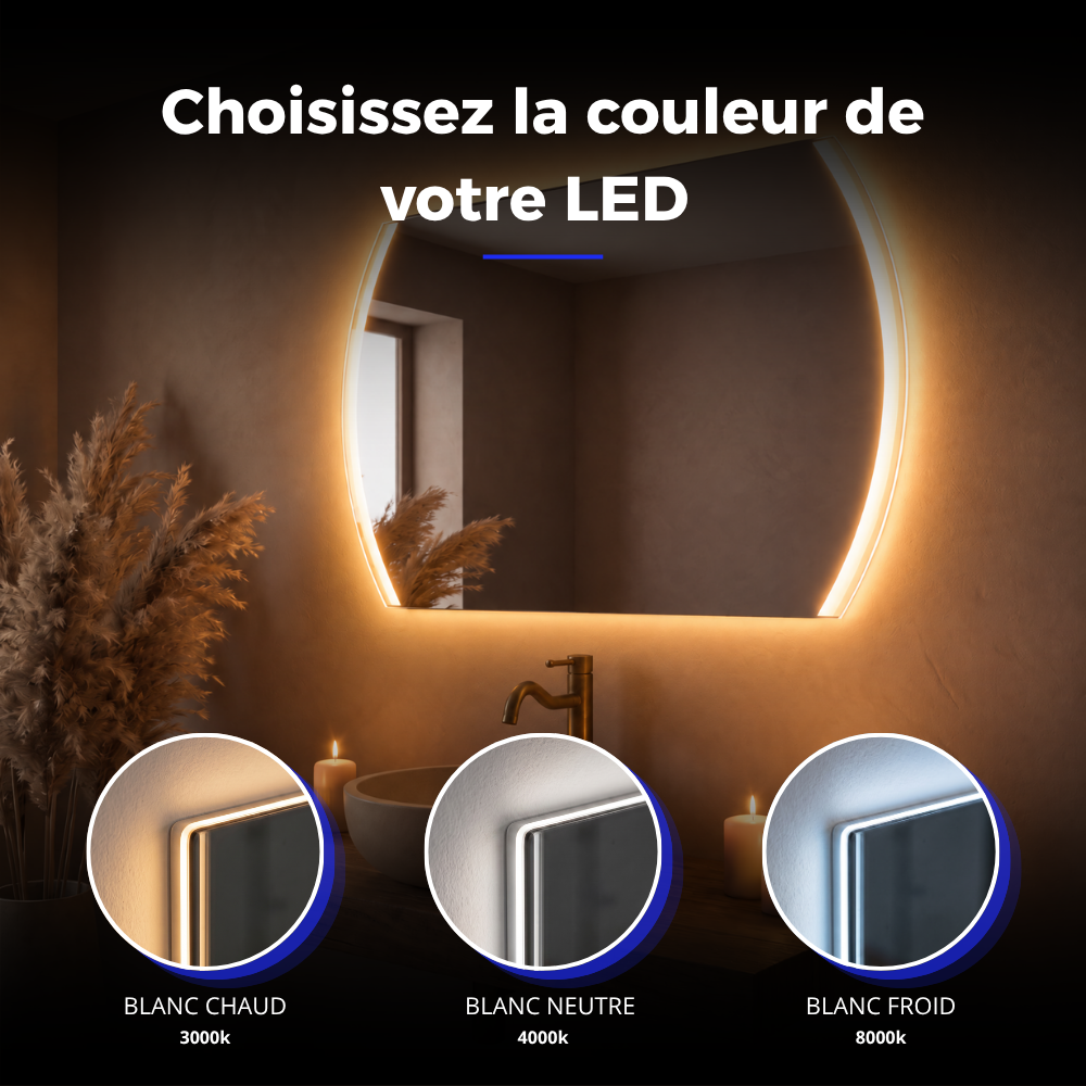 Miroir LED salle de bain Elara (Collection Nova) — vue d'ambiance 3