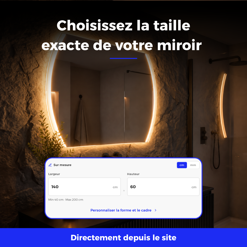 Miroir LED salle de bain Elara (Collection Nova) — vue d'ambiance 5