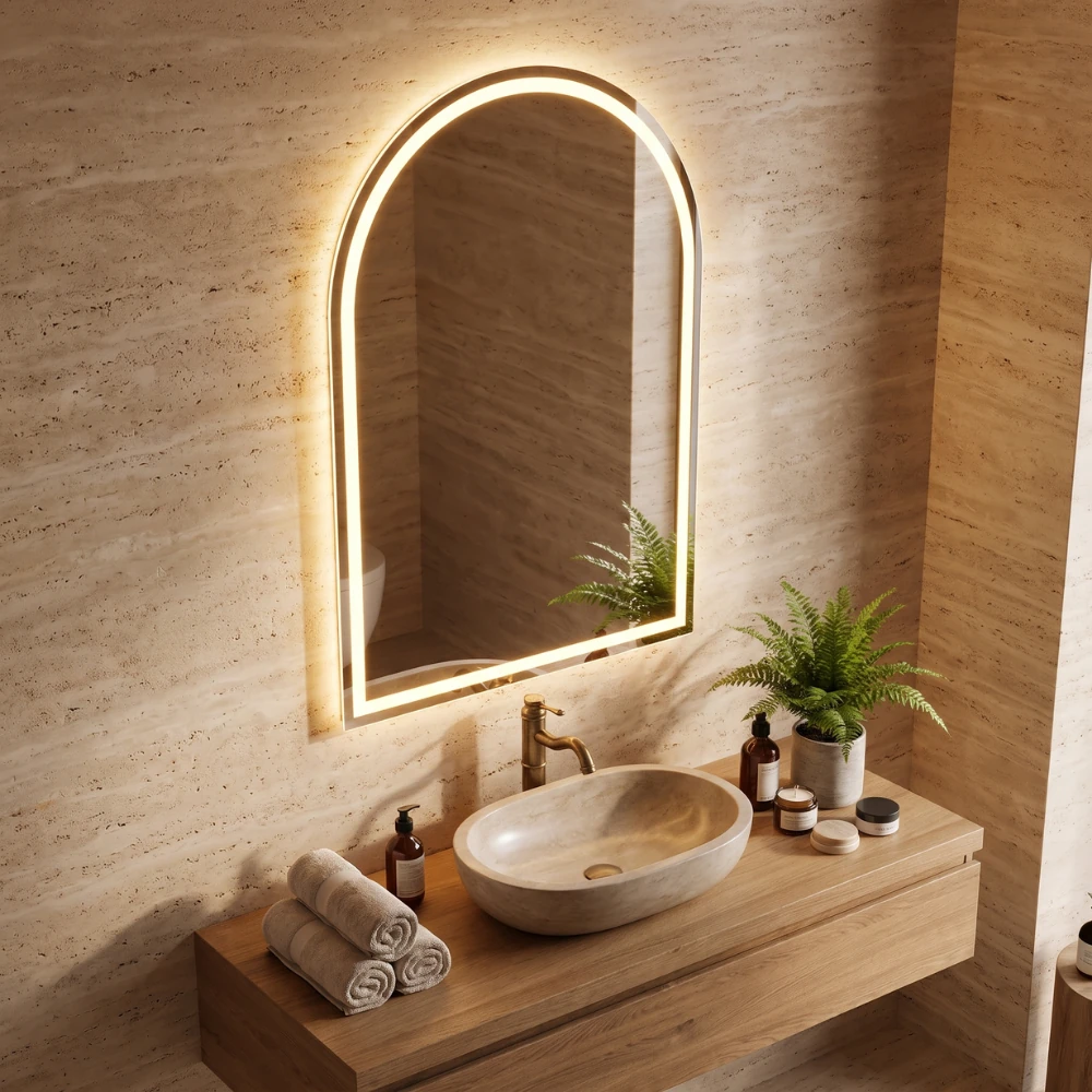 Miroir LED salle de bain Andara (Collection Cosmos) — vue d'ambiance 2