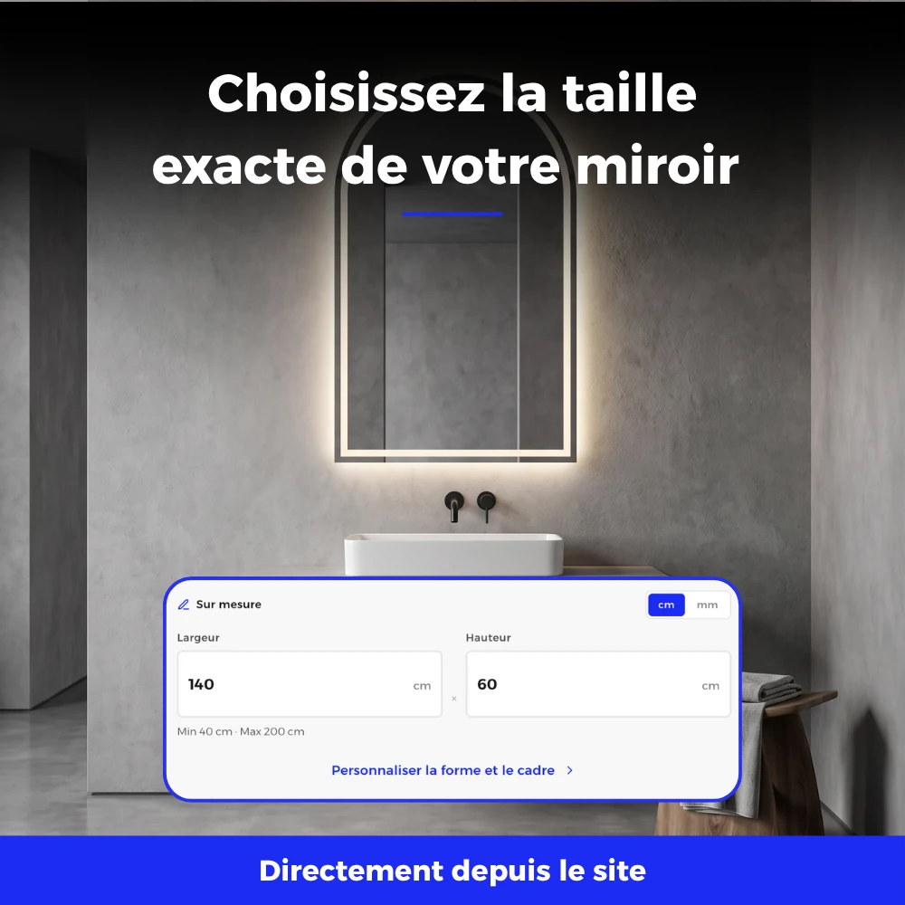 Miroir LED salle de bain Andara (Collection Cosmos) — vue d'ambiance 5