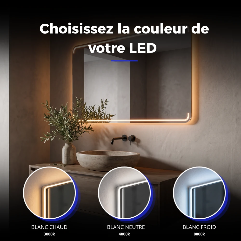 Miroir LED salle de bain Atria (Collection Nova) — vue d'ambiance 3