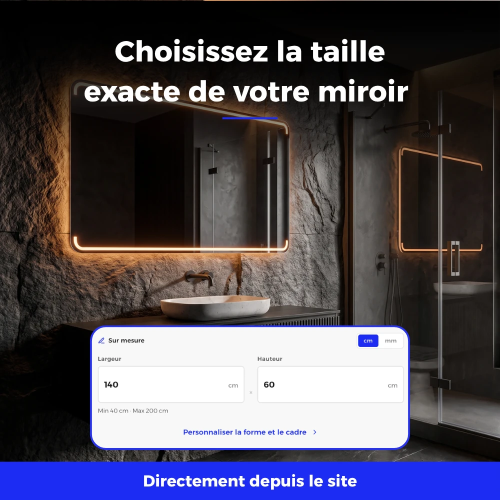 Miroir LED salle de bain Atria (Collection Nova) — vue d'ambiance 5