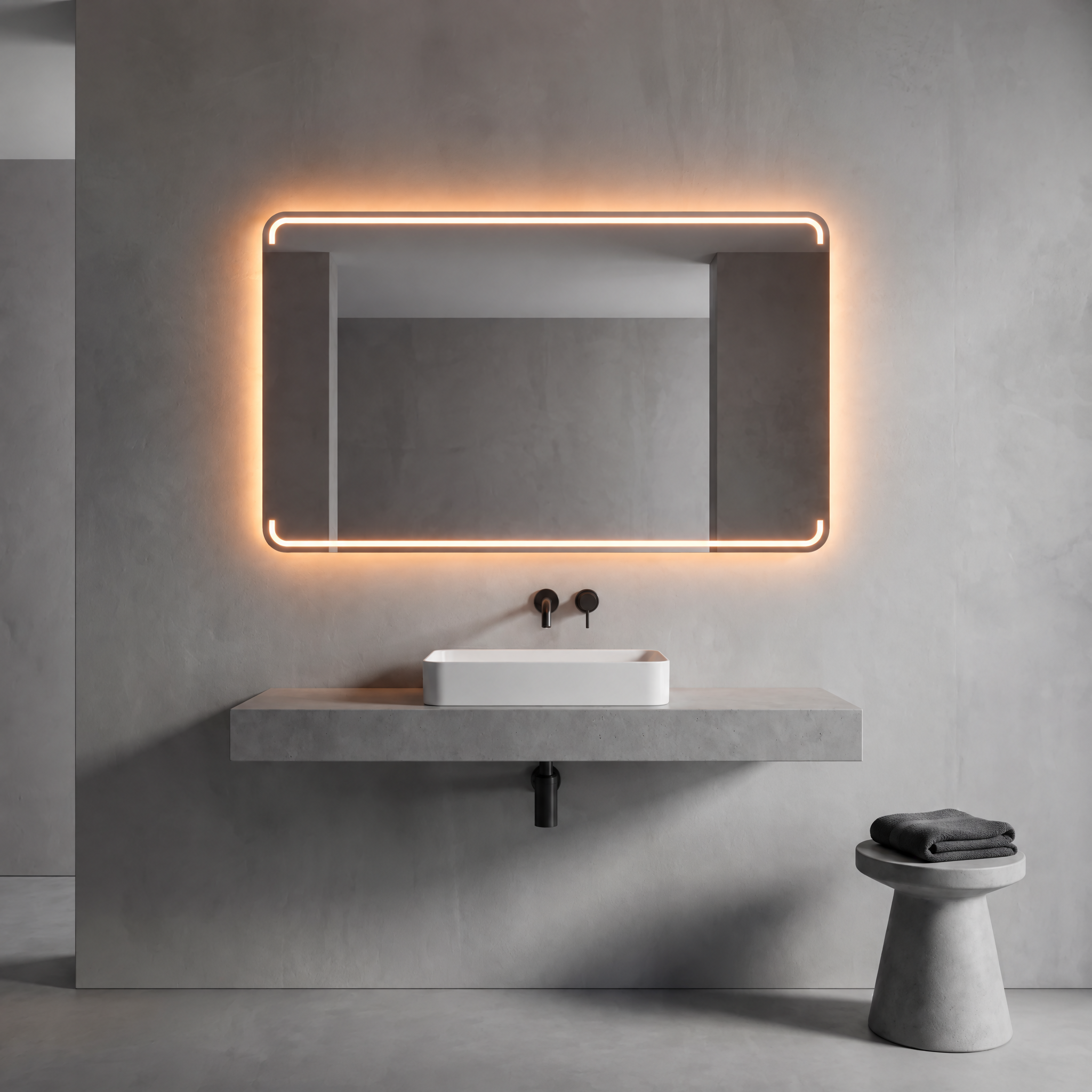Miroir LED salle de bain Atria (Collection Nova) — vue d'ambiance 1