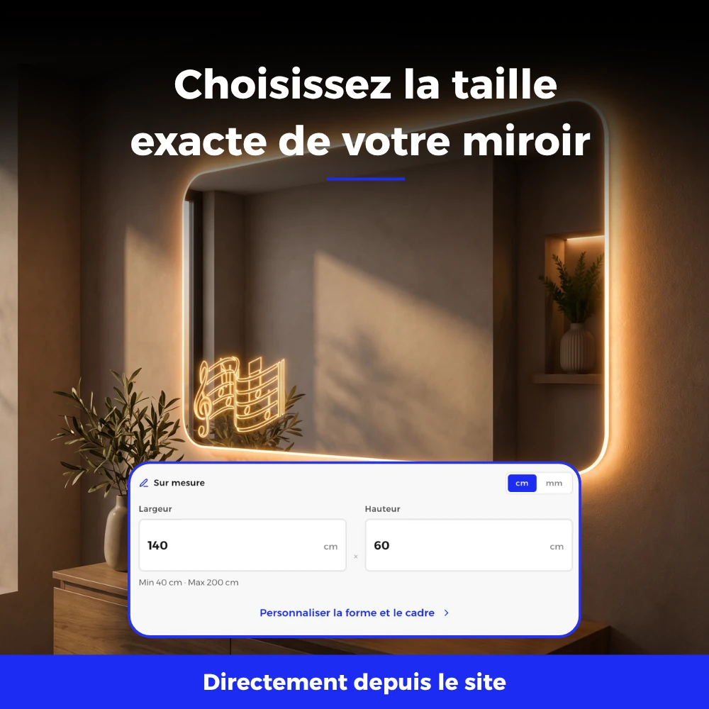 Miroir LED salle de bain Cadence (Collection Nova) — vue d'ambiance 5