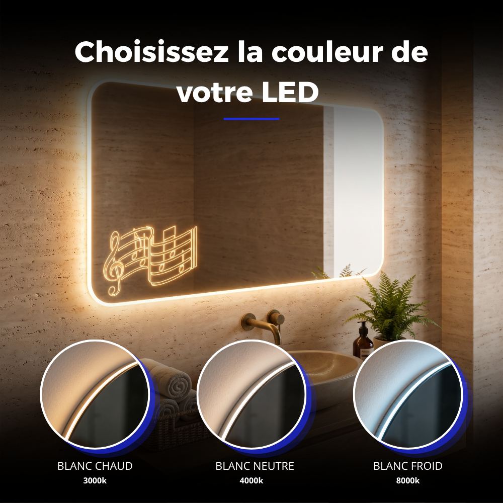 Miroir LED salle de bain Cadence (Collection Nova) — vue d'ambiance 3