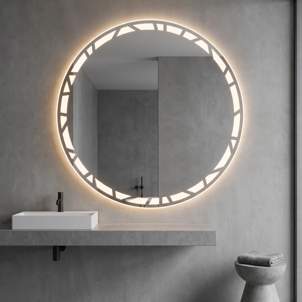 Miroir LED salle de bain Corona (Collection Orbite) — vue d'ambiance 1