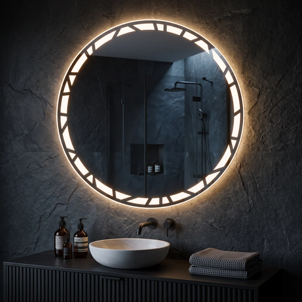 Miroir LED salle de bain Corona (Collection Orbite) — vue d'ambiance 2