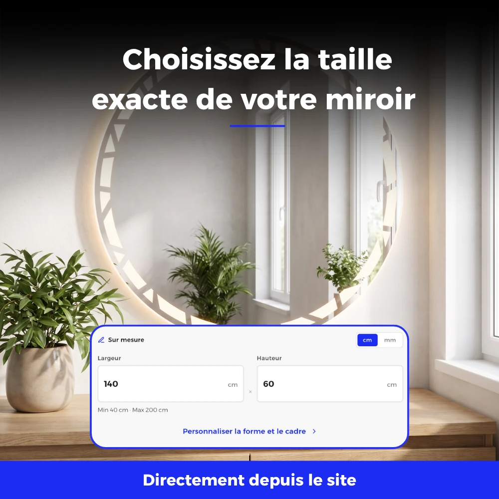 Miroir LED salle de bain Corona (Collection Orbite) — vue d'ambiance 5