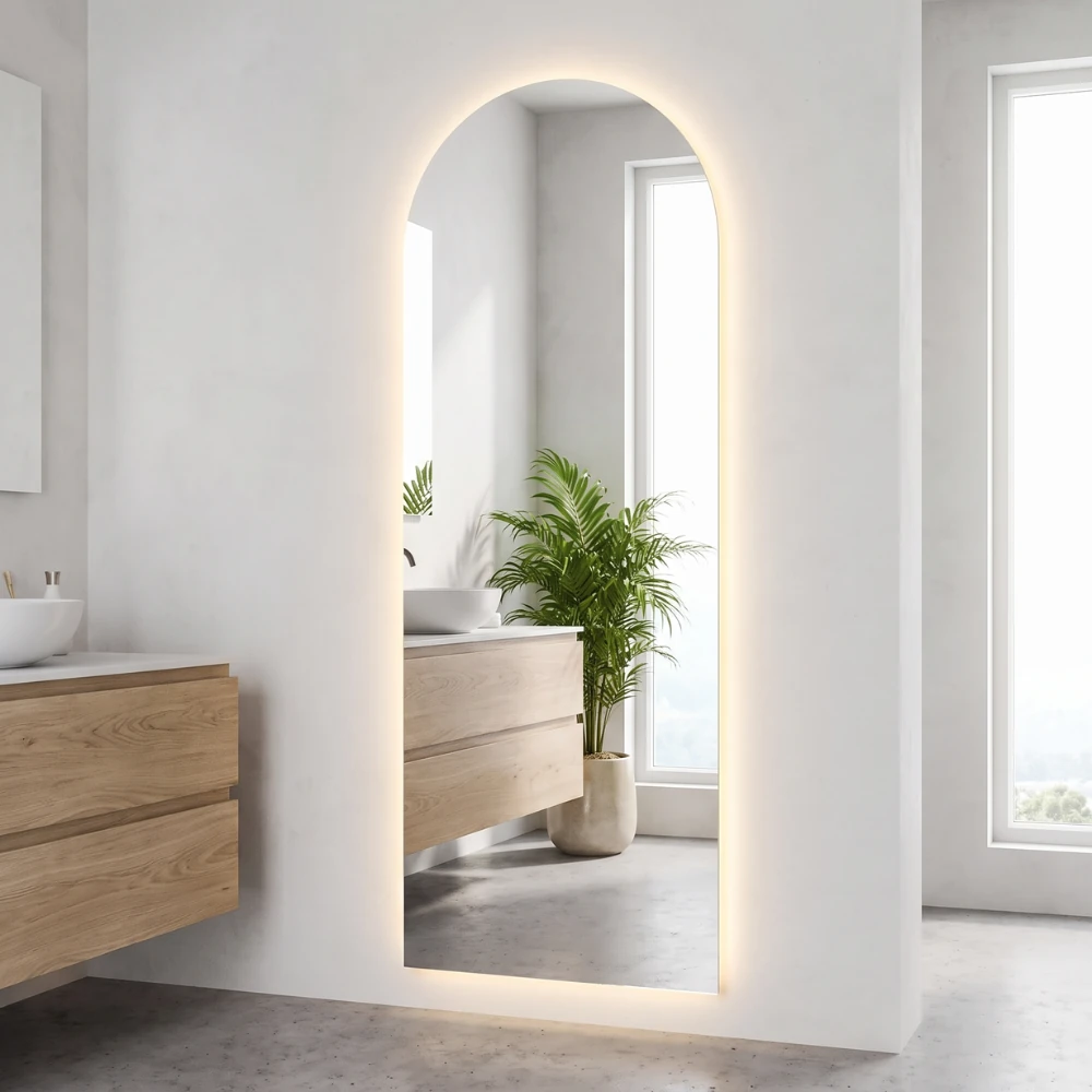 Miroir LED salle de bain Cygnus (Collection Cosmos) — vue d'ambiance 1