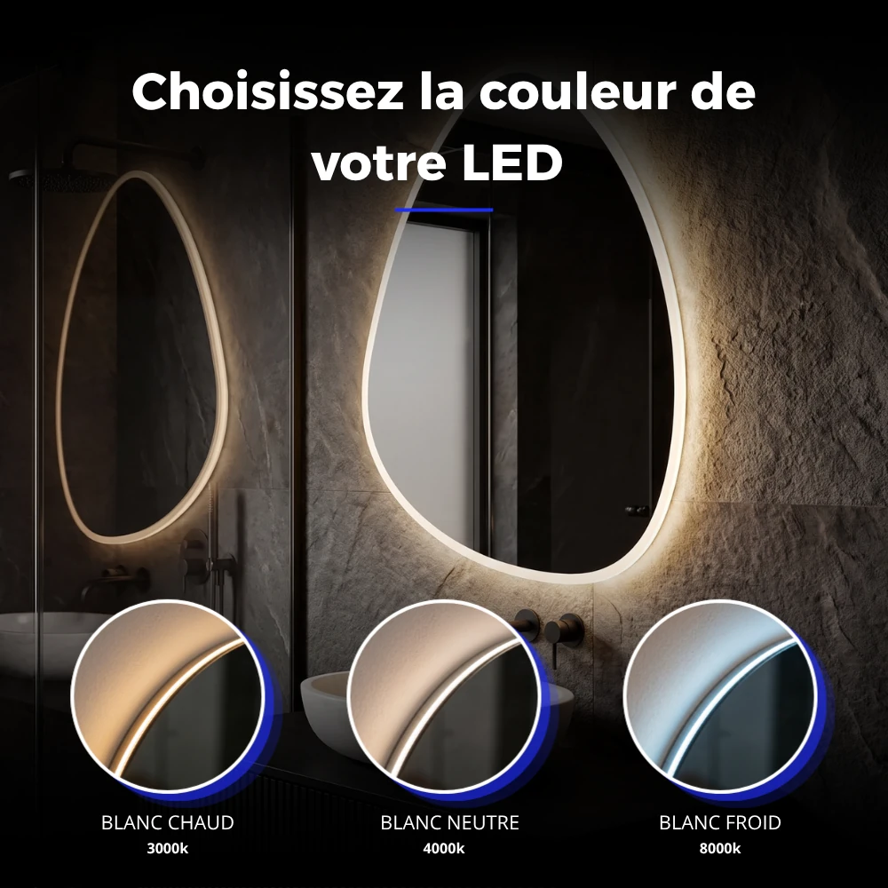 Miroir LED salle de bain Galaxia (Collection Cosmos) — vue d'ambiance 3