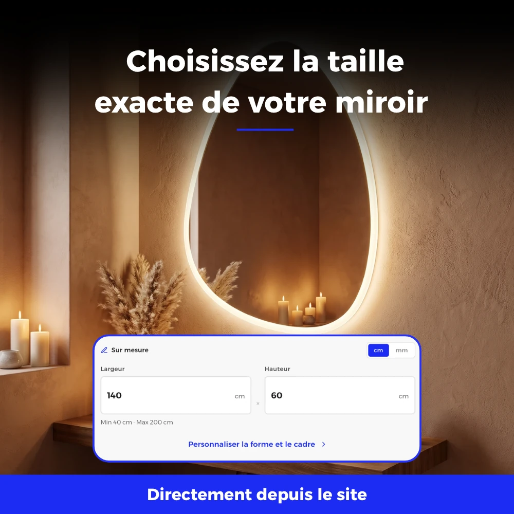 Miroir LED salle de bain Galaxia (Collection Cosmos) — vue d'ambiance 5
