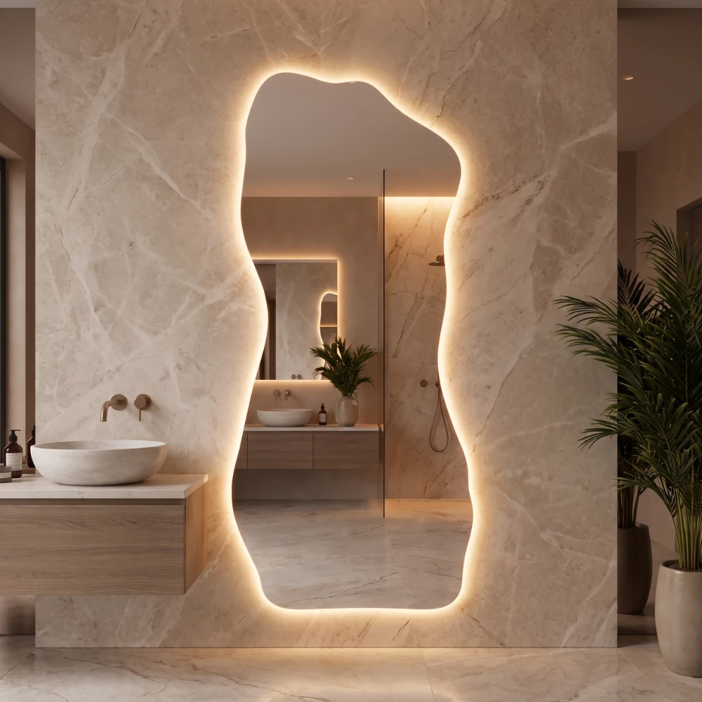 Miroir LED pour salle de bain luxe et hôtel