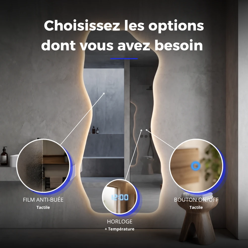 Miroir LED salle de bain Lumea (Collection Luna) — vue d'ambiance 4