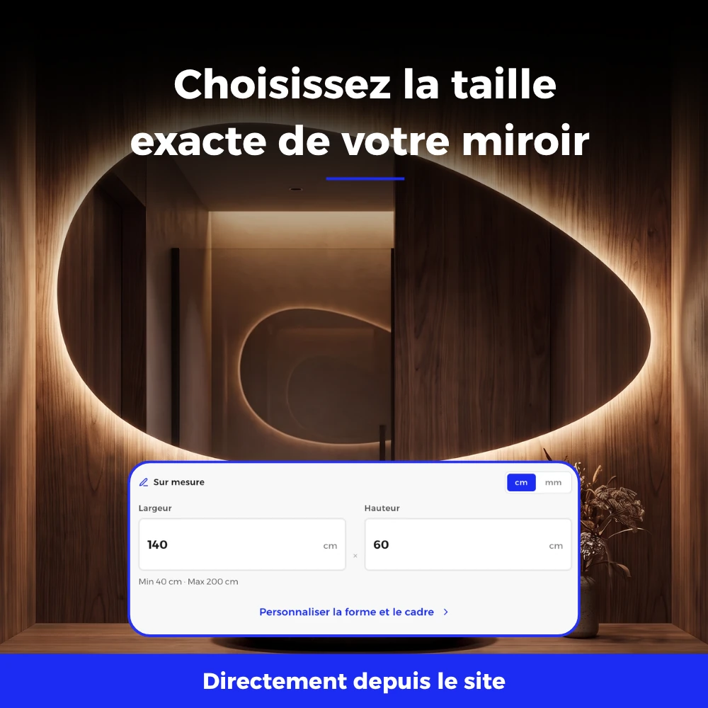 Miroir LED salle de bain Lyra (Collection Cosmos) — vue d'ambiance 5