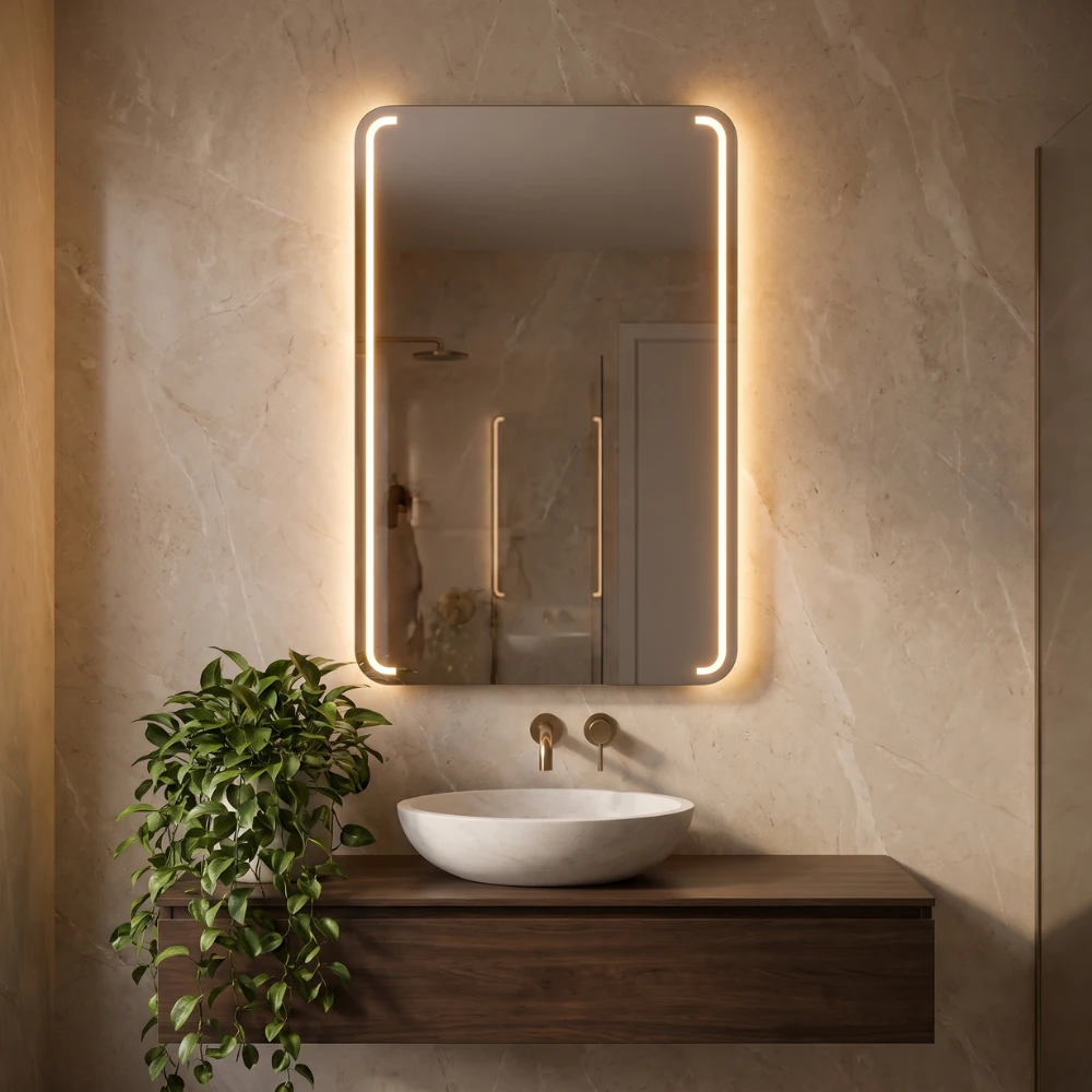Miroir LED pour salle de bain moderne