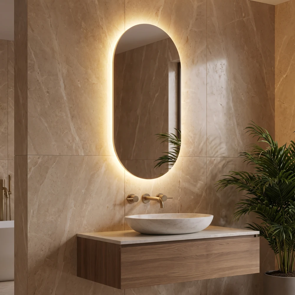 Miroir LED salle de bain Nebula (Collection Cosmos) — vue d'ambiance 1
