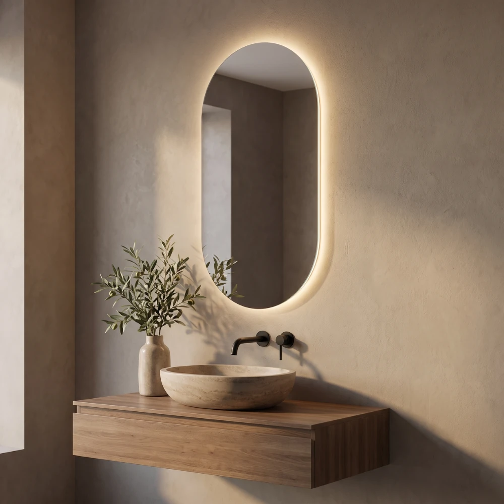 Miroir LED salle de bain Nebula (Collection Cosmos) — vue d'ambiance 2