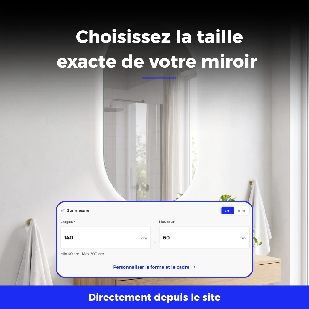 Miroir LED salle de bain Nebula (Collection Cosmos) — vue d'ambiance 5