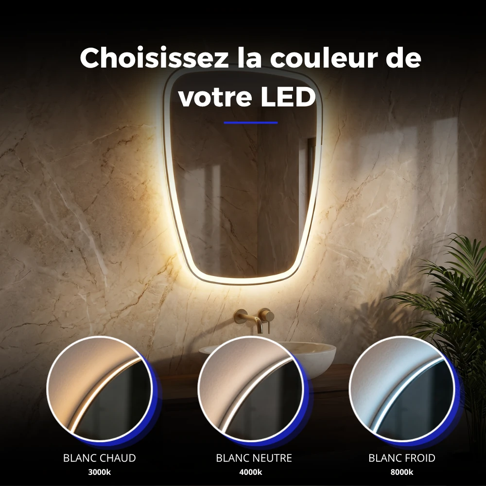 Miroir LED salle de bain Orion (Collection Cosmos) — vue d'ambiance 3