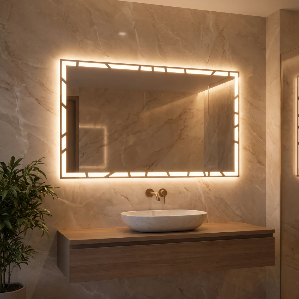 Miroir LED salle de bain Perseus (Collection Nova) — vue d'ambiance 1
