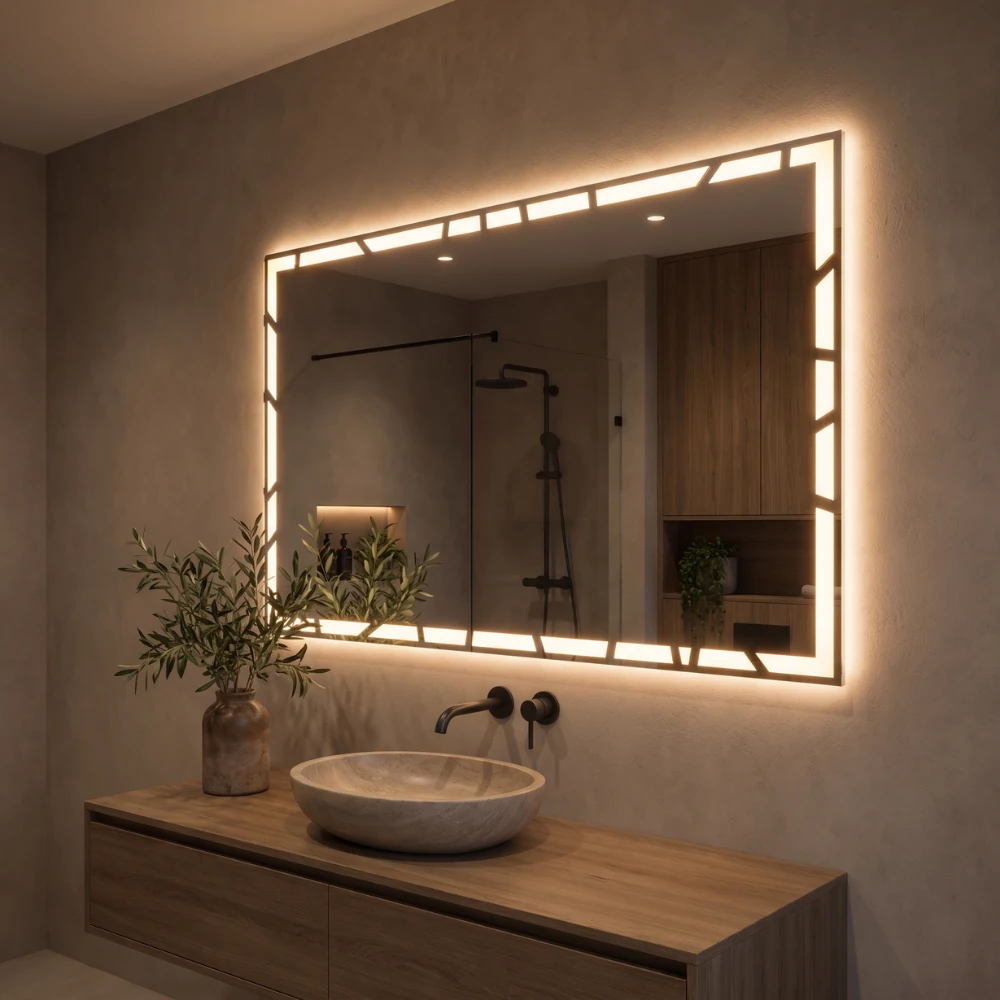 Miroir LED salle de bain Perseus (Collection Nova) — vue d'ambiance 2
