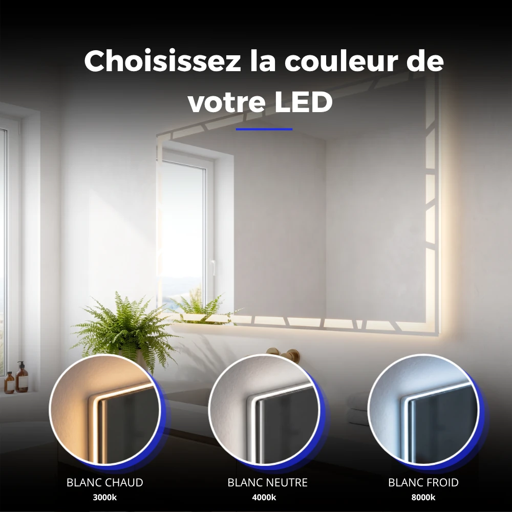 Miroir LED salle de bain Perseus (Collection Nova) — vue d'ambiance 3