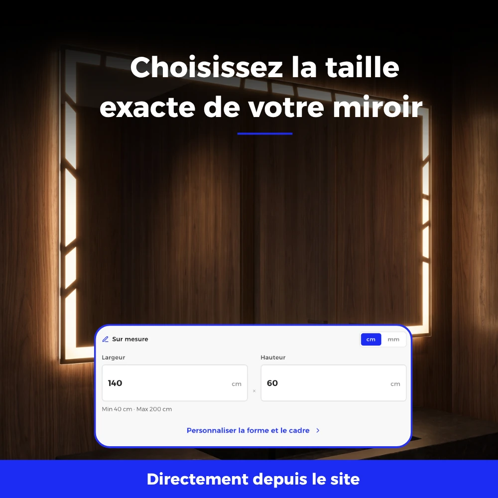 Miroir LED salle de bain Perseus (Collection Nova) — vue d'ambiance 5