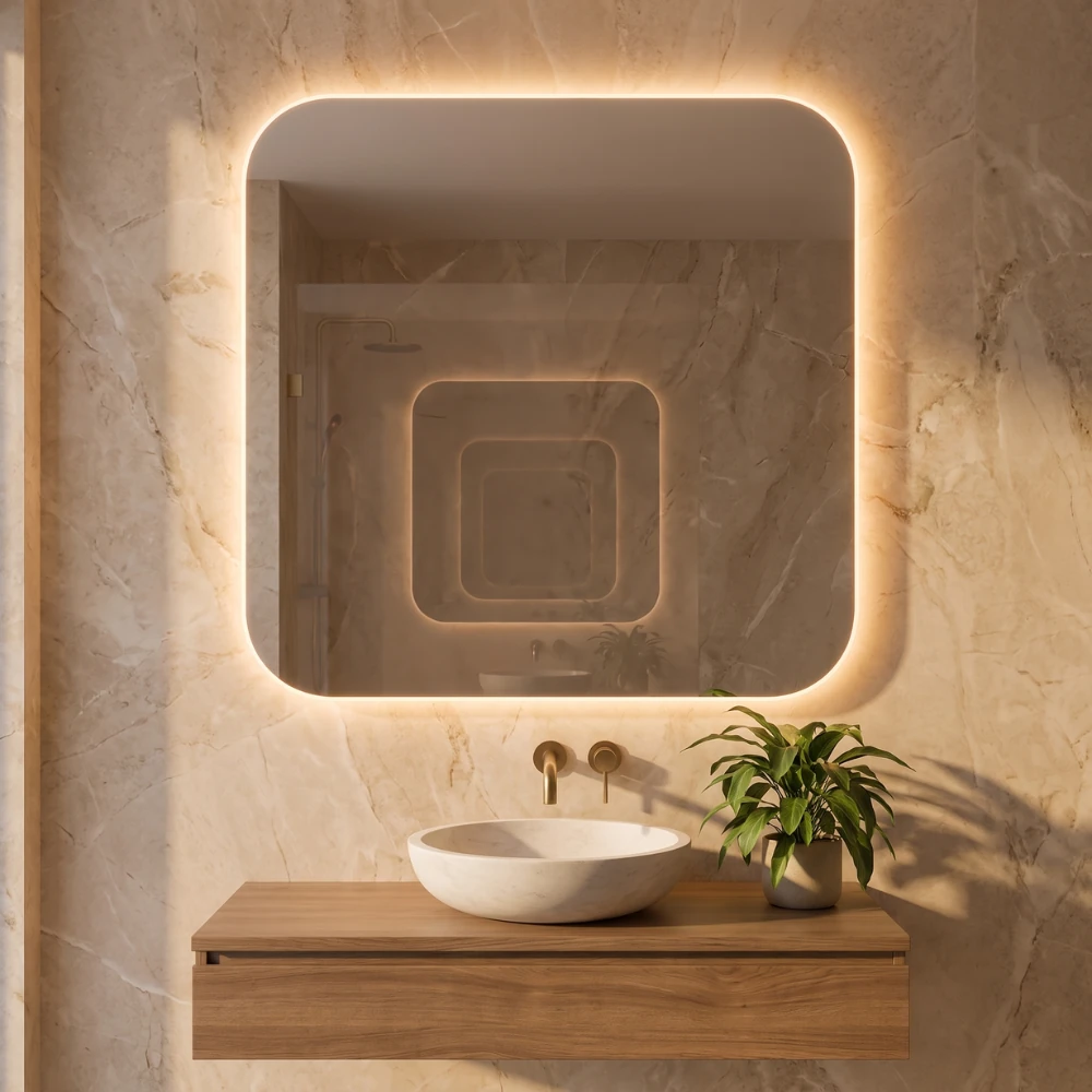 Miroir LED salle de bain Pollux (Collection Nova) — vue d'ambiance 1