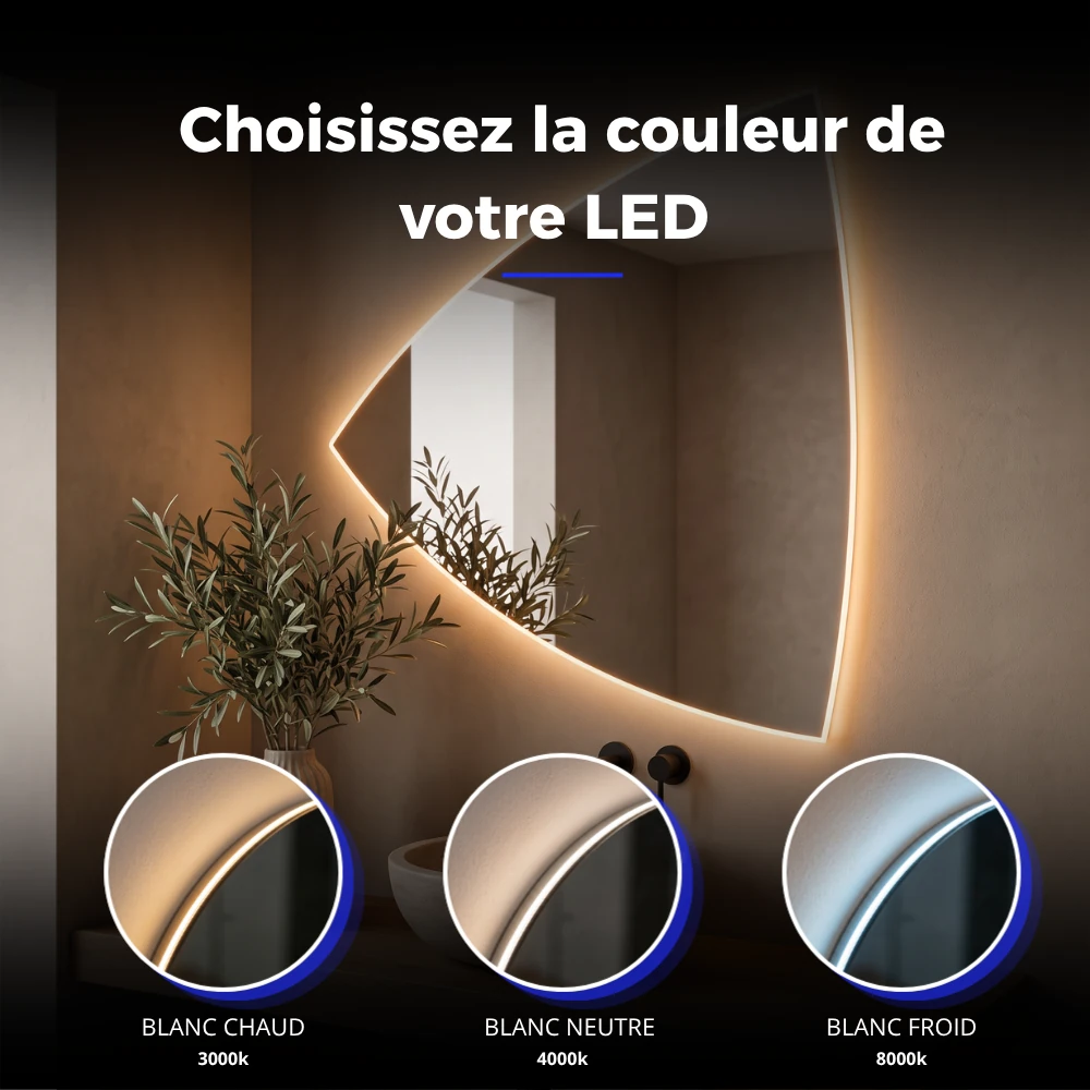 Miroir LED salle de bain Rigel (Collection Cosmos) — vue d'ambiance 3