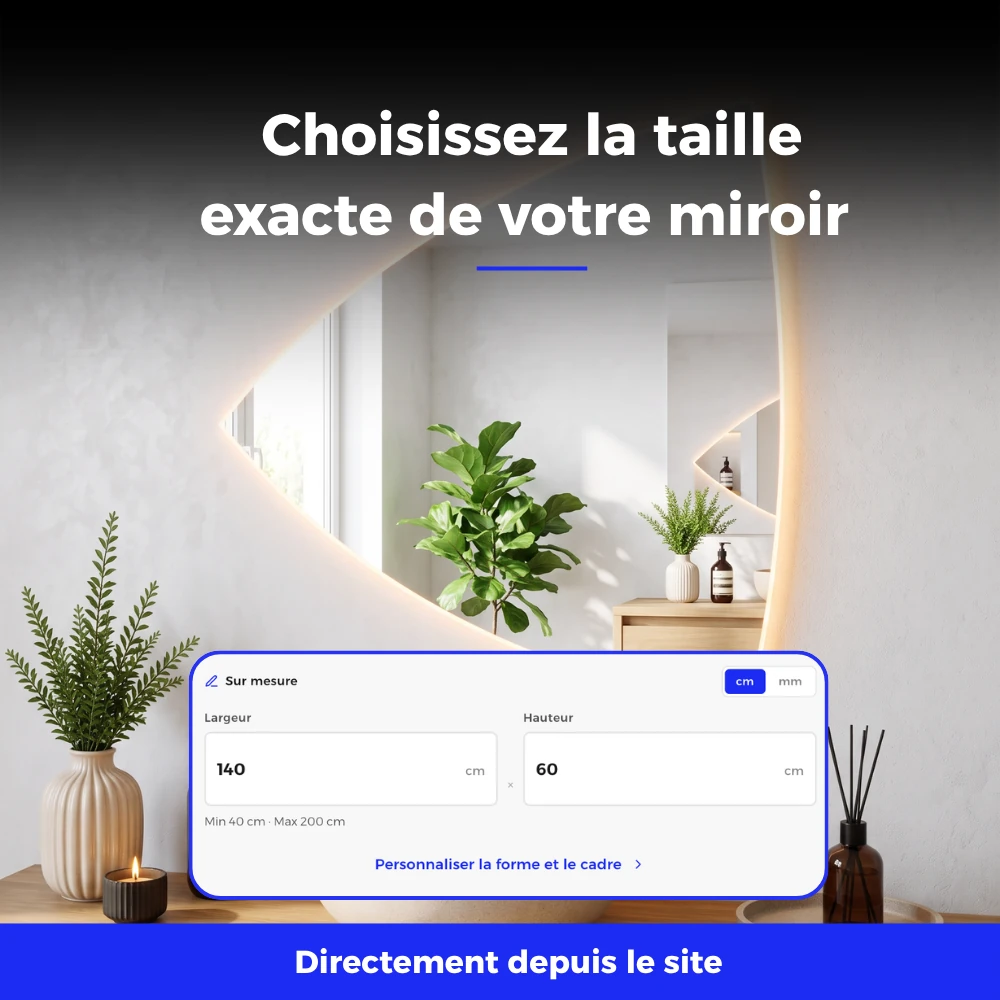 Miroir LED salle de bain Rigel (Collection Cosmos) — vue d'ambiance 5