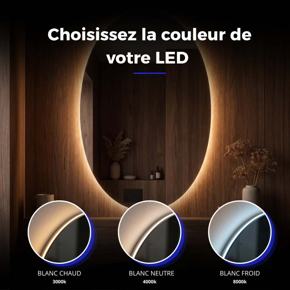 Miroir LED salle de bain Selene (Collection Luna) — vue d'ambiance 3