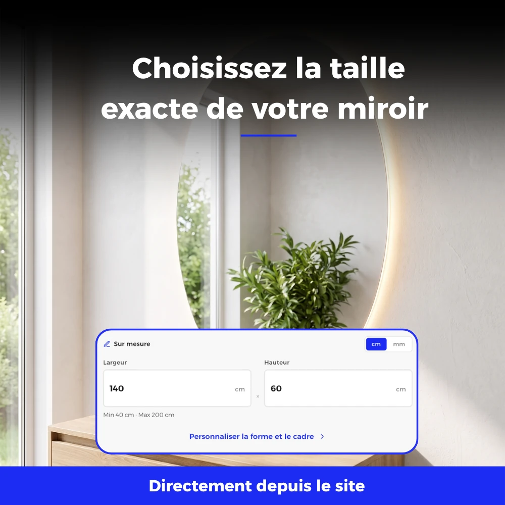 Miroir LED salle de bain Selene (Collection Luna) — vue d'ambiance 5
