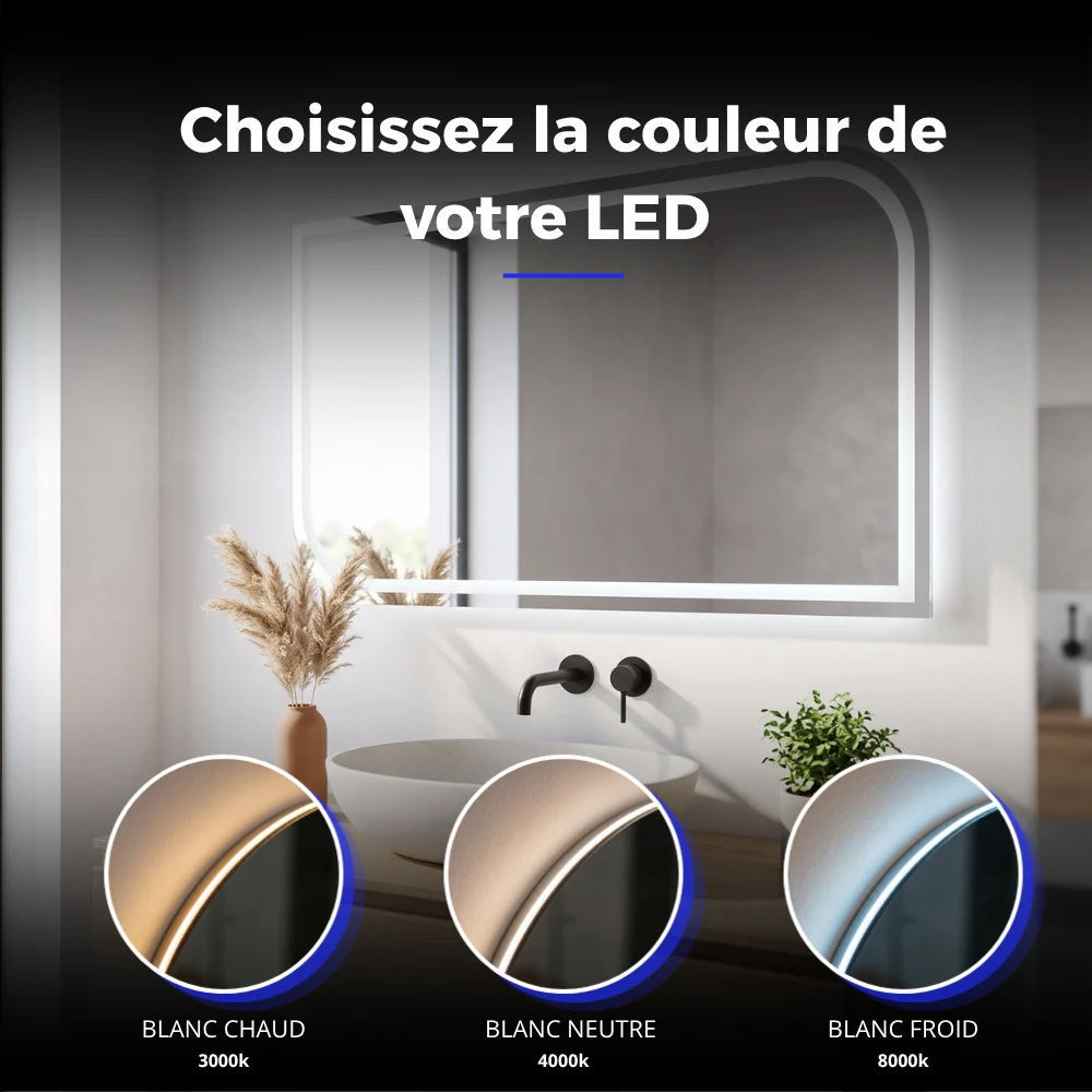 Miroir LED salle de bain Stellar (Collection Nova) — vue d'ambiance 3