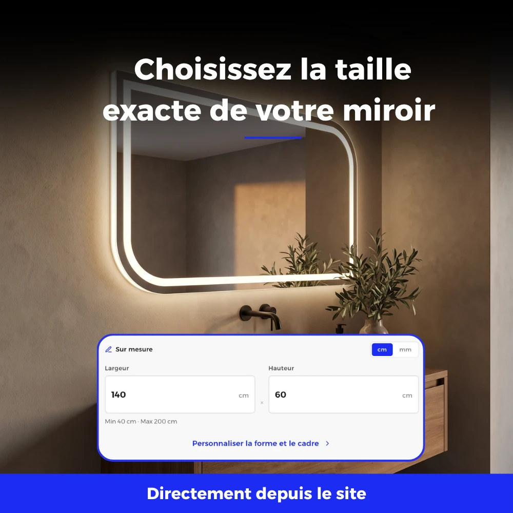 Miroir LED salle de bain Stellar (Collection Nova) — vue d'ambiance 5