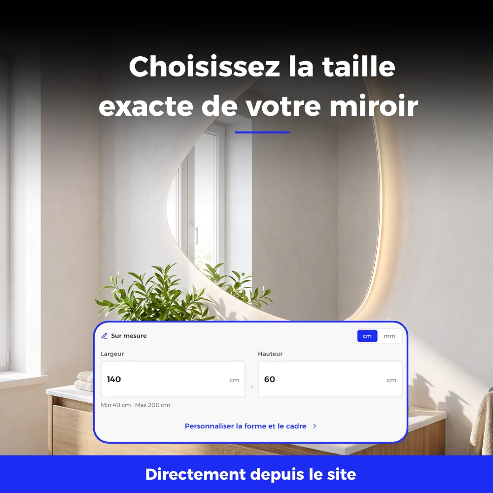 Miroir LED salle de bain Vega (Collection Cosmos) — vue d'ambiance 5